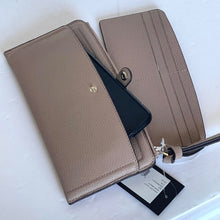 Load image into Gallery viewer, Kate Spade Knott Wristlet Cardholder Womens Tan Leather Wallet Kraft Paper