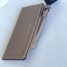 Load image into Gallery viewer, Kate Spade Knott Wristlet Cardholder Womens Tan Leather Wallet Kraft Paper