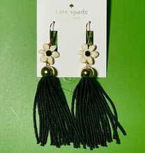 Load image into Gallery viewer, Kate Spade Lovely Lillies Tassel Earrings Enamel Beaded Long Floral Lever Back