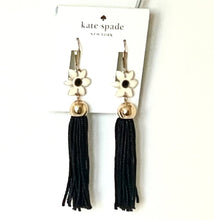 Load image into Gallery viewer, Kate Spade Lovely Lillies Tassel Earrings Enamel Beaded Long Floral Lever Back