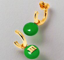 Load image into Gallery viewer, KateSpadeM_M_sGreenCharmHuggiesCuffEarrings6