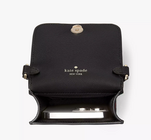 Load image into Gallery viewer, Kate Spade Madison Phone Crossbody Black Rose Toss North South Floral