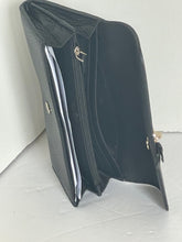 Load image into Gallery viewer, Kate Spade Marti Large Flap Wallet Black Continental Pebbled Leather Slim Clutch