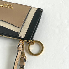 Load image into Gallery viewer, Kate Spade Morgan Card Case Wristlet Brown Black Colorblocked Keyring