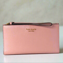Load image into Gallery viewer, Kate Spade Morgan Continental Wristlet PInk Leather Womens Bifold Wallet