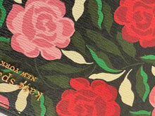 Load image into Gallery viewer, Kate Spade Morgan Large Continental Wallet Black Pink Floral Roses Zip Around