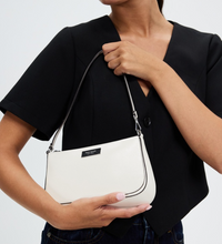 Load image into Gallery viewer, Kate Spade Sam Icon Leather Mini Pochette 90s White Shoulder Bag Wristlet