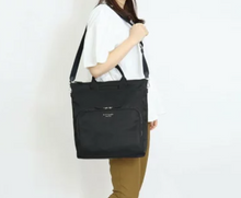 Load image into Gallery viewer, Kate Spade Sam Ksnyl Nylon Tote Backpack Travel Black Convertible Laptop Office