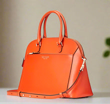 Load image into Gallery viewer, Kate Spade Satchel Crossbody Womens Medium Louise Dome Leather, Tamarillo