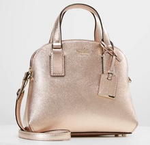 Load image into Gallery viewer, Kate Spade Small Lottie Rose Gold Crossbody Satchel Womens Leather Bag
