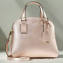 Load image into Gallery viewer, Kate Spade Small Lottie Rose Gold Crossbody Satchel Womens Leather Bag