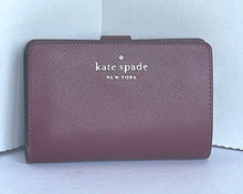 Load image into Gallery viewer, Kate Spade Staci Wallet Womens Medium Red Leather ID Bifold Snap Billfold