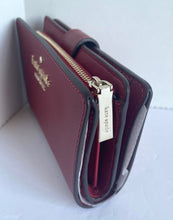 Load image into Gallery viewer, Kate Spade Staci Wallet Womens Medium Red Leather ID Bifold Snap Billfold