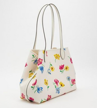 Load image into Gallery viewer, Kate Spade Sutton Large Tote Tulip Toss Cream Floral Shoulder Bag Convertible
