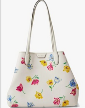Load image into Gallery viewer, Kate Spade Sutton Large Tote Tulip Toss Cream Floral Shoulder Bag Convertible