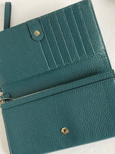 Load image into Gallery viewer, Kate Spade Wallet iPhone Wristlet Womens Blue Bifold Slim Leather Bifold Tech