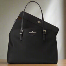 Load image into Gallery viewer, Kate Spade Work Tote Womens Black Large Nylon Leather Laptop Sleeve Marybeth