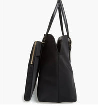 Load image into Gallery viewer, Kate Spade Work Tote Womens Black Large Nylon Leather Laptop Sleeve Marybeth