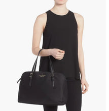 Load image into Gallery viewer, Kate Spade Work Tote Womens Black Large Nylon Leather Laptop Sleeve Marybeth