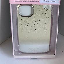 Load image into Gallery viewer, Kate Spade iPhone 14 PLUS Case Gold Metallic Ombre Hard Shell Box 6.7in