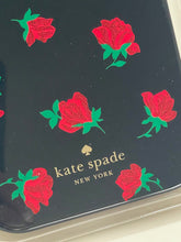Load image into Gallery viewer, Kate Spade iPhone 14 PRO & MAX Case Ditsy Rose Toss Black Hard Shell Floral