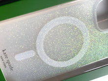 Load image into Gallery viewer, Kate Spade iPhone 15_14_13 Case Gold Glitter Clear MagSafe 6.1 Lightweight