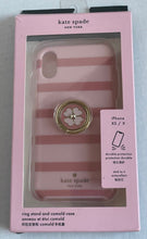 Load image into Gallery viewer, Kate Spade iPhone X and XS Ring Stand Pink Stripe Comold Protective Case