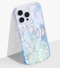 Load image into Gallery viewer, Kate Spade 15 PRO MAX Case Modern Floral Clear White Magsafe Iridescent 6.7