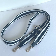 Load image into Gallery viewer, Kate Spade Crossbody Shoulder Strap Replacement Striped Webbed Dog Clips