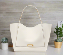 Load image into Gallery viewer, Kate Spade Gramercy Extra Large White Tote Pebbled Roomy Soft Shoulder Bag