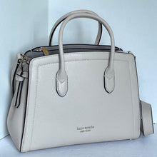 Load image into Gallery viewer, Kate Spade Knott Medium Crossbody Satchel Cream Leather Shoulder Bag Milk Glass