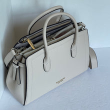 Load image into Gallery viewer, Kate Spade Knott Medium Crossbody Satchel Cream Leather Shoulder Bag Milk Glass