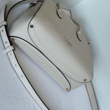 Load image into Gallery viewer, Kate Spade Knott Medium Crossbody Satchel Cream Leather Shoulder Bag Milk Glass