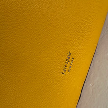 Load image into Gallery viewer, Kate Spade Large Lane Satchel Yellow Pebbled Leather Hobo Bag Rare