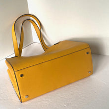 Load image into Gallery viewer, Kate Spade Large Lane Satchel Yellow Pebbled Leather Hobo Bag Rare