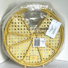 Load image into Gallery viewer, Kate Spade Lemon Drop Rattan Top-Handle Yellow Leather Crossbody Bag ORIG PKG