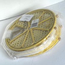 Load image into Gallery viewer, Kate Spade Lemon Drop Rattan Top-Handle Yellow Leather Crossbody Bag ORIG PKG