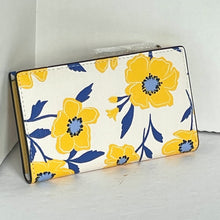 Load image into Gallery viewer, Kate Spade Morgan Sunshine Floral Small Slim Bifold Wallet Cream Yellow Compact