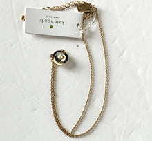 Load image into Gallery viewer, Kate Spade Necklace Pearl Choker Pendant Womens Floral Blossom 12K Gold-Plated