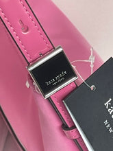 Load image into Gallery viewer, Kate Spade Sam Icon KSNYL Pink Nylon Small Shoulder Bag 90s Top Zip Leather