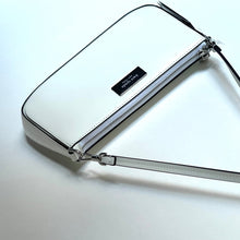 Load image into Gallery viewer, Kate Spade Sam Icon Leather Mini Pochette 90s White Shoulder Bag Wristlet