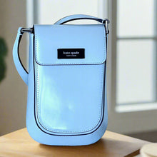 Load image into Gallery viewer, Kate Spade Sam Icon North South Phone Crossbody Blue 90s Bag Spazzolato