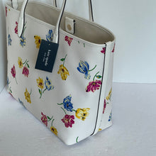 Load image into Gallery viewer, Kate Spade Sutton Large Tote Tulip Toss Cream Floral Shoulder Bag Convertible