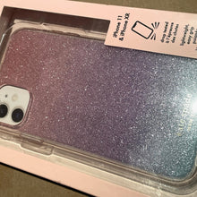 Load image into Gallery viewer, Glittery phone case with 'White Sparrow' branding on a pink card