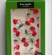 Load image into Gallery viewer, Kate Spade iPhone 15/14/13 Case Cherry Dot Clear MagSafe Lightweight 6.1