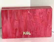 Load image into Gallery viewer, Kurt Geiger Clutch Pink Lipstick Crossbody Box Chain Shoulder Bag Glitter