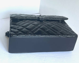 Kurt Geiger Crossbody Womens Black Large Brixton Lock Drench Quilted Leather Bag