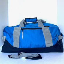 Load image into Gallery viewer, LL Bean Adventure Duffle Medium Blue Nylon Water Resistant Tote Bag Carry On