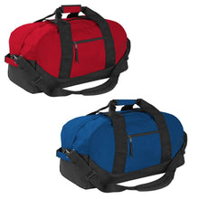 Load image into Gallery viewer, LL Bean Adventure Duffle Medium Nylon Water Resistant Tote Bag Carry On Red/Blue