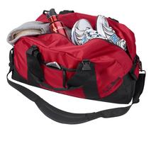Load image into Gallery viewer, LL Bean Adventure Duffle Medium Red Nylon Water Resistant Tote Bag Carry On
